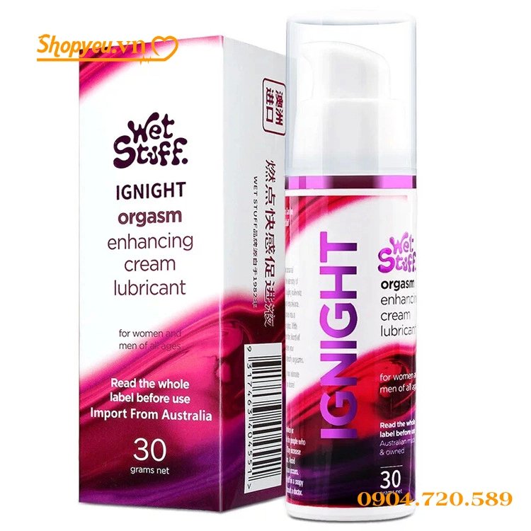 Kem bôi trơn tăng khoái cảm Wet Stuff Ignight | gel bôi trơn ÚC