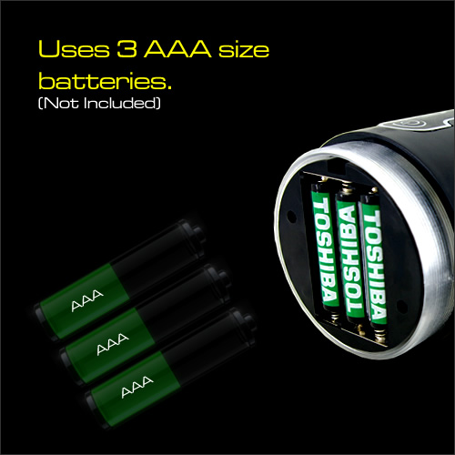 Sản phẩm sử dụng 2 pin size AAA Sản phẩm sử dụng 2 pin size AAA