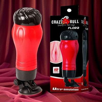  Âm đạo giả Crazy Bull có đế - 12 chế độ rung xoay 140 độ 