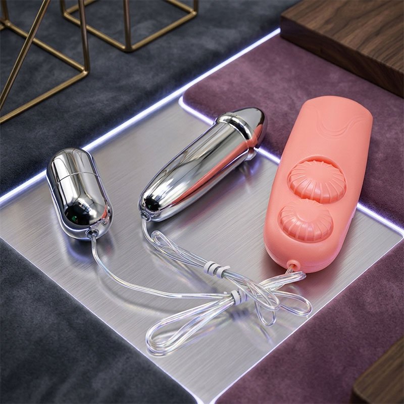  Trứng rung tình yêu 2 đầu inox 3 pin 