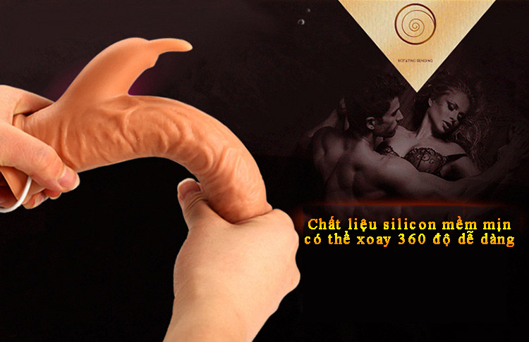 Dương vật giả Cyberskin mềm mịn gân guốc siêu rung360 đọ