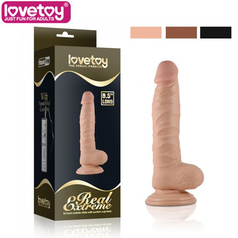  Dương vật giả silicon Lovetoy 8.5 inch có đế hít tường không rung 