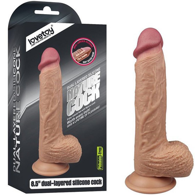  Dương vật giả có đế hít tường 8,5 inch 