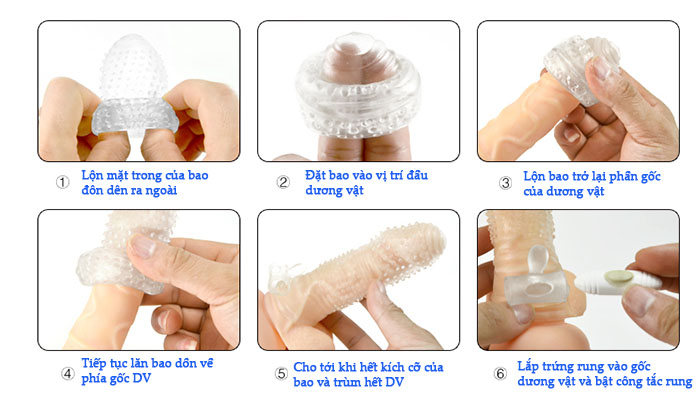 Cách đeo bao cao su đôn dên