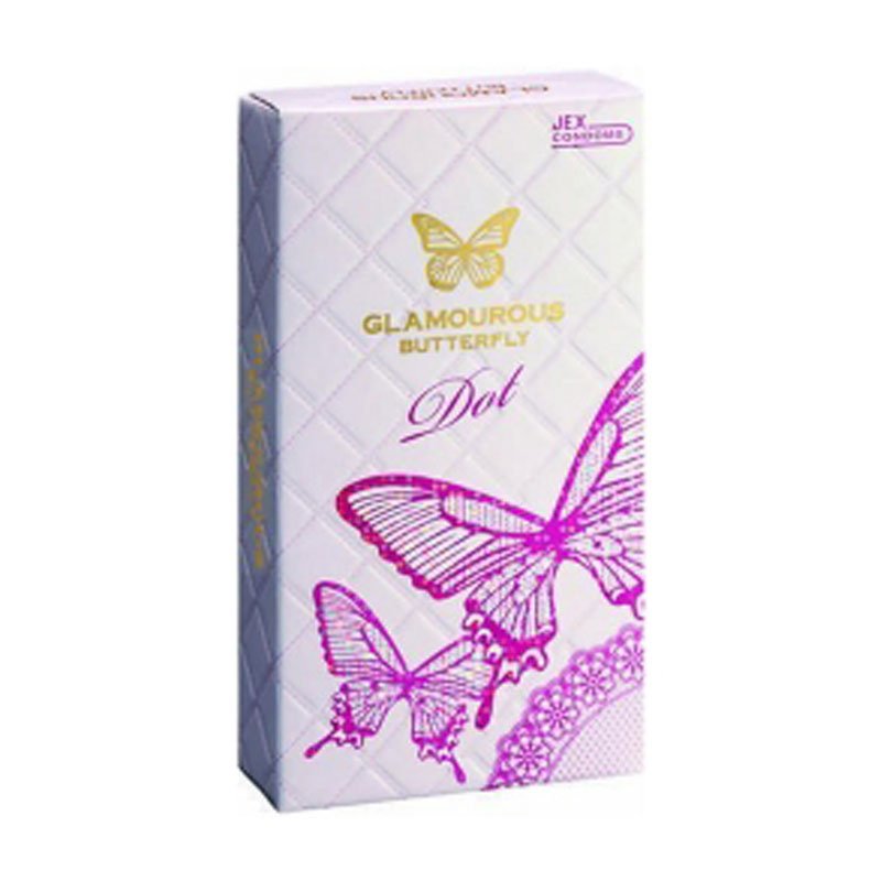  Hộp bao cao su Glamcurous Butterfly Dot 8 chiếc 