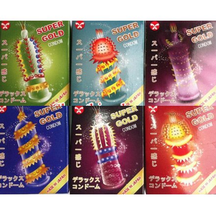  5 hộp Bao Cao Su Siêu Gân Gai Super Gold 